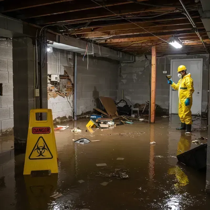 Flooded Basement Electrical Hazard in Monroe County, IL Property